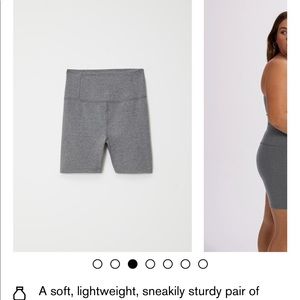 NWT Girlfriend Collective Gray Bike Shorts Size LRG